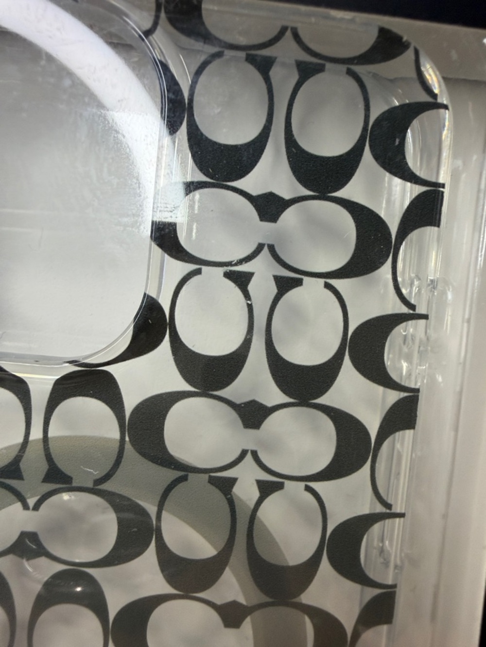 COACH Clear Signature 'C' in Pattern iPhone 16 Pro Max Case - Picture 3 of 4
